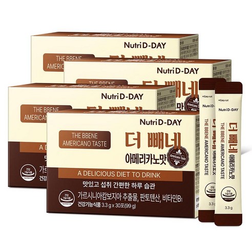 뉴트리디데이 더 빼네 아메리카노맛, 30회분, 4개