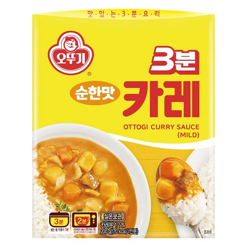 오뚜기3분 카레 순한맛, 200g, 1개