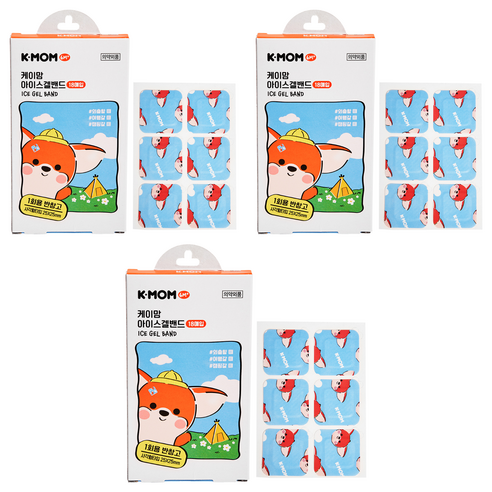 케이맘 유아용 아이스겔 반창고 18p, 24g, 3개