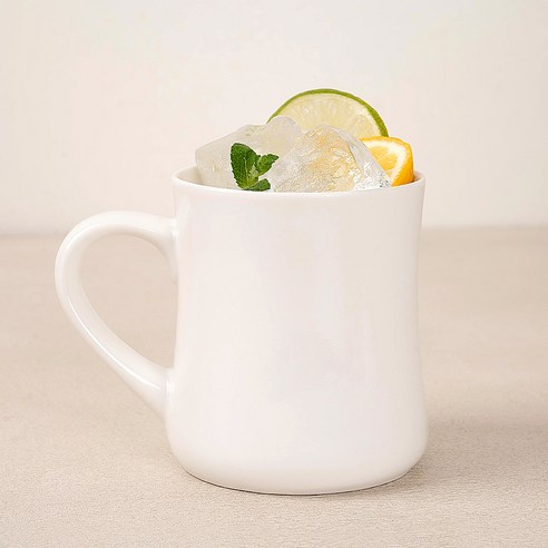 해피정코리아 실렌더 머그컵 350ml, 유광 화이트, 1개