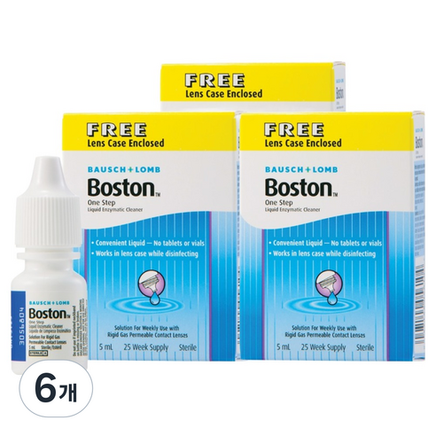 보스톤 바슈롬 원스텝 리퀴드 엔자임 단백질 제거제, 5ml, 6개