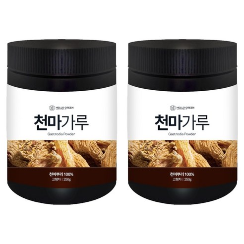 헬로우그린 국내산 프리미엄 분말 천마가루, 250g, 2개