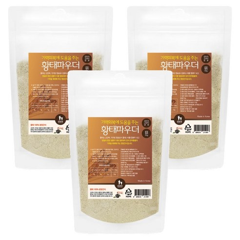 웁스 강아지 황태 파우더 영양제, 활력, 50g, 3개