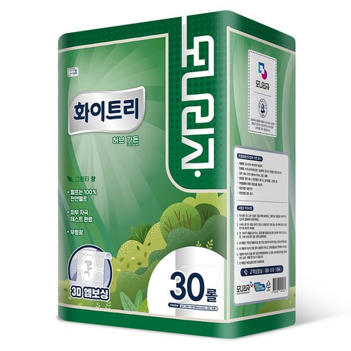 모나리자 화이트리 허브 가든 천연펄프 3겹 롤화장지 솔직 후기 | 실사용자 리뷰 분석 - 상품 이미지 1