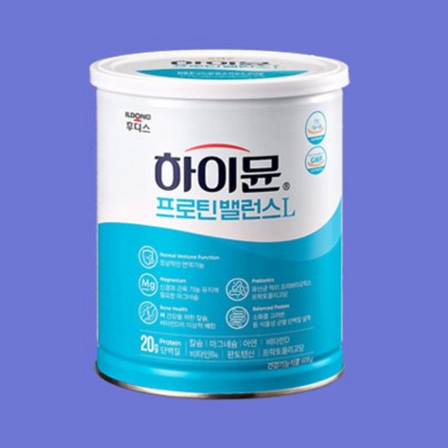 하이뮨 프로틴 밸런스 L 캔을 우유와 함께 섞는 모습, 맛 평가 후기