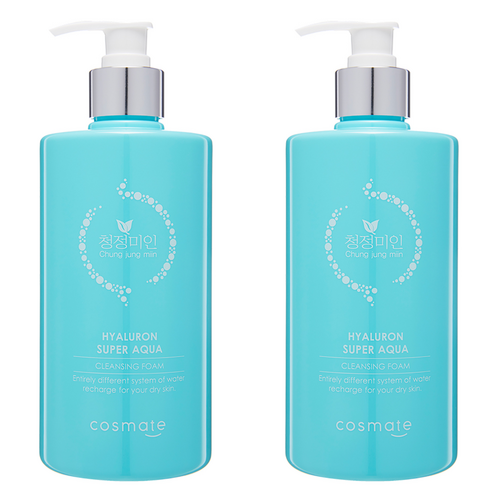청정미인 히아루론 수퍼 아쿠아 클렌징 폼, 2개, 500ml
