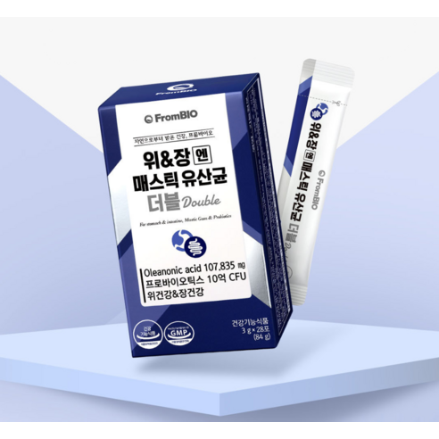 프롬바이오 위 & 장엔 매스틱 유산균 더블 후기 분석 - 유산균 배합 정보