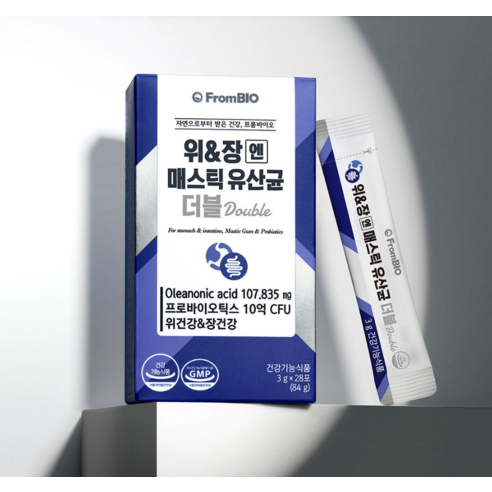 프롬바이오 위 & 장엔 매스틱 유산균 더블 후기 분석 - 매스틱 성분 강조 이미지