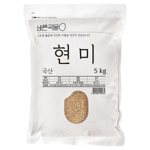 바른곡물 국산 현미, 5kg, 1개