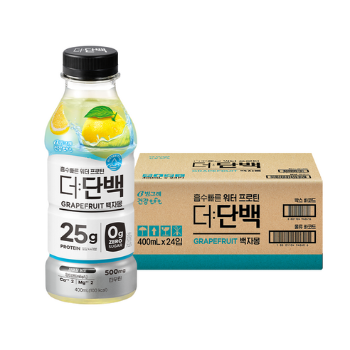 더단백 워터 프로틴 백자몽 400ml, 10개 이미지 2