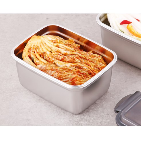 코멧 홈 다양하게 사용하는 스테인리스 304 직사각 밀폐 김치통 이미지 3