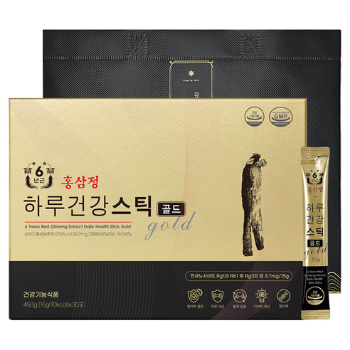 대한홍삼 6년근 홍삼정 하루건강스틱 골드 + 쇼핑백, 450g, 1개