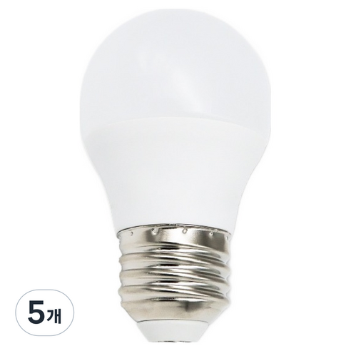블링라이트 KDT LED 인찌구 3W E26 미니전구, 주광색, 5개