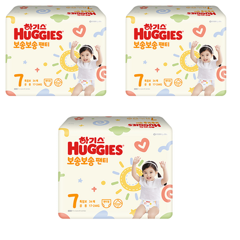 하기스 보송보송 팬티형 기저귀 남여공용, 7단계, 102매 7단계 × 102매, 단계 × 총 수량 섬네일