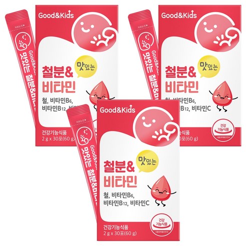 굿앤키즈 유아용 맛있는 철분비타민 딸기맛 30p 60g, 3개 실사용 후기 | 효과 있을까? - 상품 이미지 1