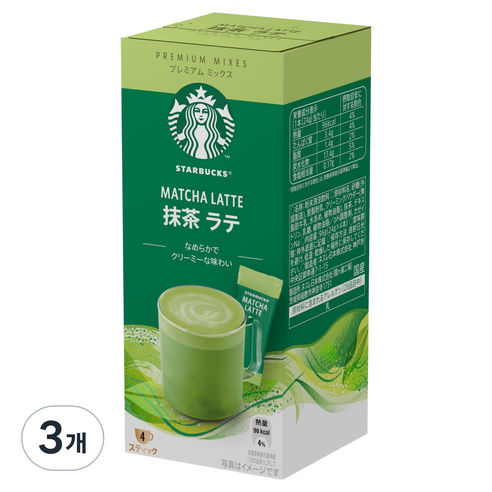 스타벅스 말차라테, 24g, 4개입, 3개