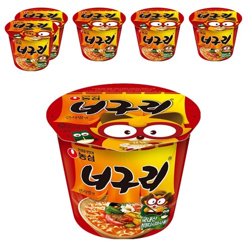 너구리 큰사발면 111g, 6개