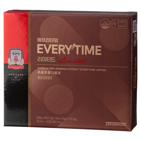 에브리타임 홍삼정 리미티드 30p, 300ml, 1개
