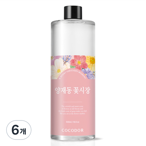 코코도르 디퓨저 리필, 양재동꽃시장, 500ml, 6개