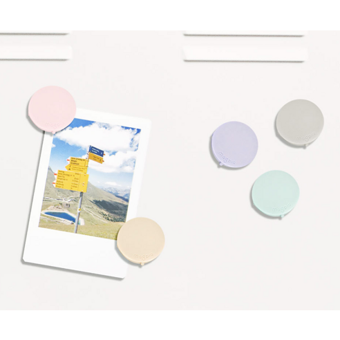 마그피아 파스텔 원형 메모자석홀더 중 30p 세트 후기 분석 - 그레이 컬러 상세