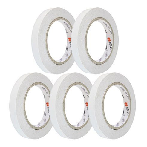 엠파이어 고점착 양면테이프 15mm x 30m, 화이트 반투명, 5개입