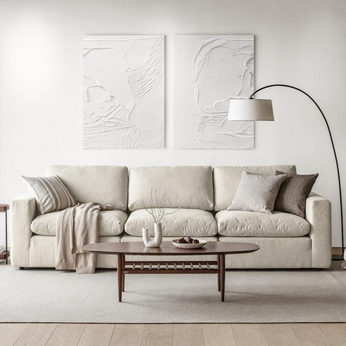 까사미아 캄포베이직2 4인소파 - 합리적 가격과 세련된 디자인의 완벽한 조화