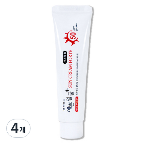웰빙헬스팜 예쁜얼굴 포르테 썬크림 SPF50 PA+++, 4개, 25ml