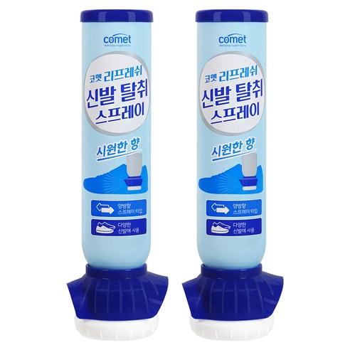 코멧 리프레쉬 신발 탈취 스프레이, 100ml, 2개