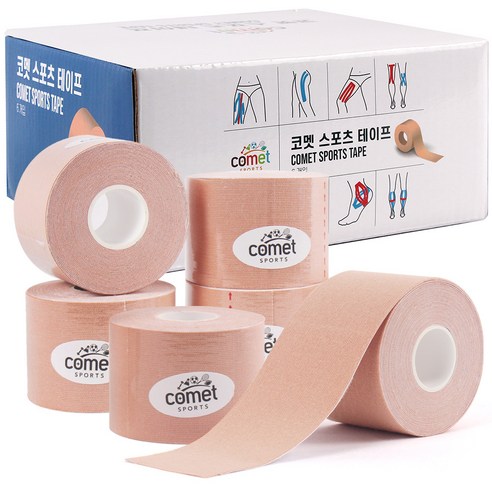 코멧 스포츠 테이프 5cm*5M 6롤 운동러 솔직 후기 | 실사용 리뷰 썸네일