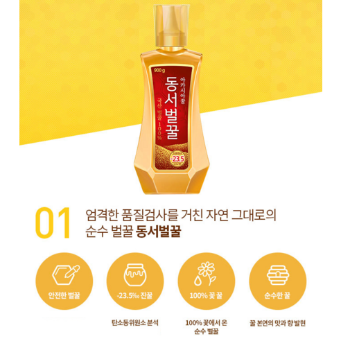 동서 아카시아 벌꿀 900g, 1개 솔직 후기 | 실사용자 리뷰 분석 - 상품 이미지 2