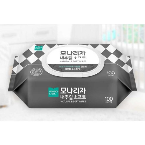 모나리자 내추럴 소프트 물티슈 캡형 100매, 24개 실사용 후기 | 효과 있을까? - 상품 이미지 3