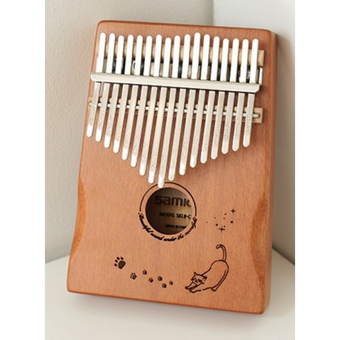 삼익악기 칼림바 고양이 올솔리드 마호가니 17키 SKLB-17 CAT + 하드 케이스 세트 이미지 3