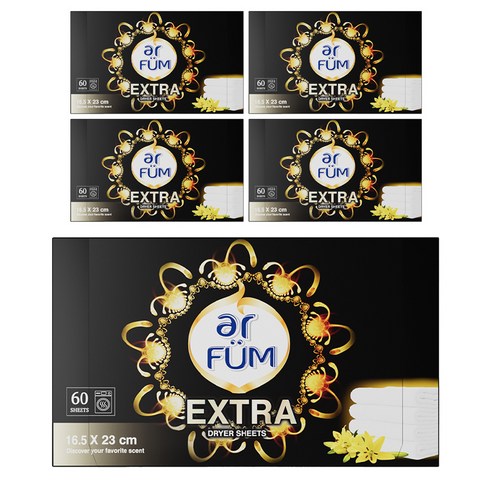 아로퓸 시그니처 드라이시트 허니드 엑스트라향 본품, 60개입, 5개