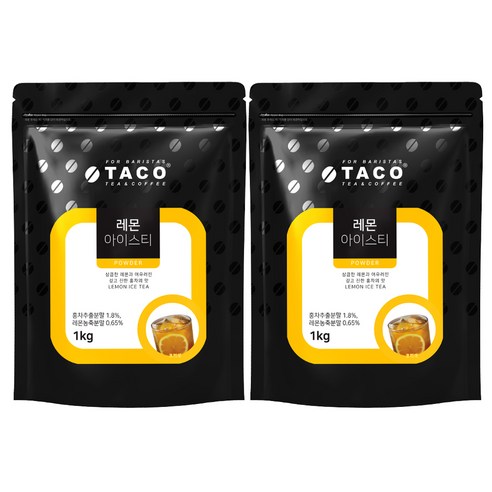 타코 레몬 아이스티 파우치, 1kg, 1개입, 2개, 1kg