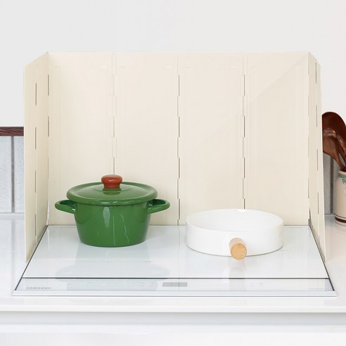 코멧 키친 접이식 레인지 가림막 아이보리 + 파우치 세트 이미지 3