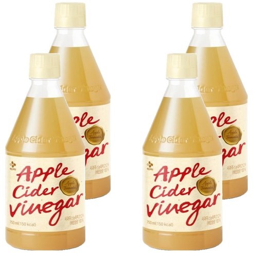 CJ제일제당 애플 사이다 비니거, 4개, 750ml
