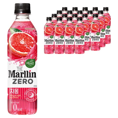 자연은 더말린 제로 자몽, 500ml, 20개