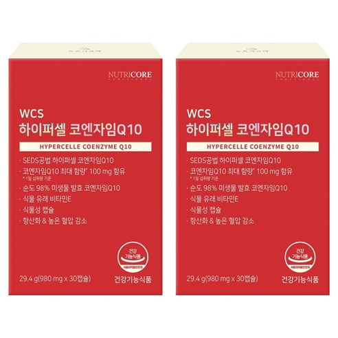 뉴트리코어 하이퍼셀 코엔자임Q10 29.4g, 30정, 2개