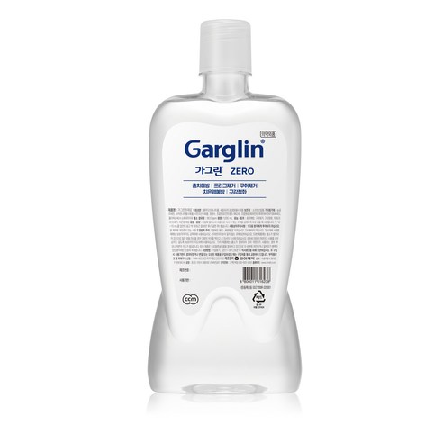 가그린 제로 구강청결제, 1.2L, 2개 후기 분석 - 투명한 내용물 확인