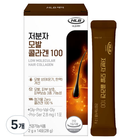 에이치엘비 저분자 모발 콜라겐 100 14p, 28g, 5개