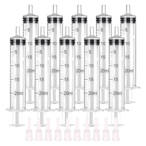 다온셀렉트 무한잉크 충전 석션팁 포함 석션주사기 20ml, 혼합색상, 10개