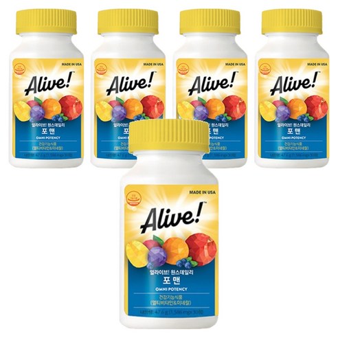 얼라이브 원스데일리 포맨 멀티비타민, 30정, 5개