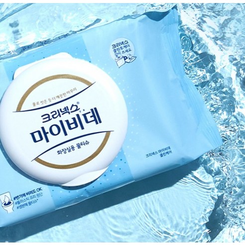 마이비데 클린케어 화장실용 물티슈 캡형 80매, 8개 이미지 3