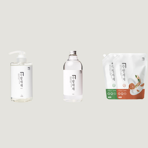 살림백서 주방세제 청귤향 + 전용펌프 세트 후기 분석 - 싱크대에 거치한 모습