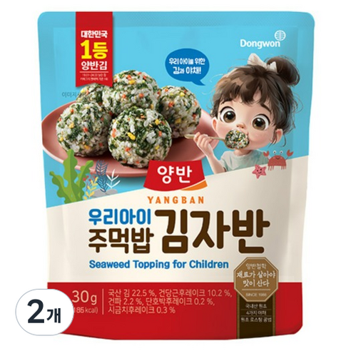 동원 우리아이주먹밥 김자반, 2개, 30g