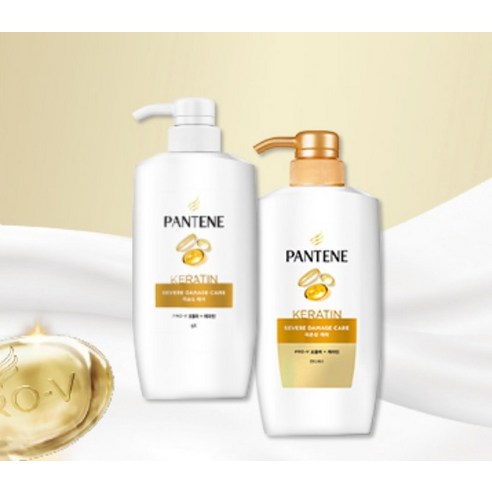 팬틴 극손상케어 컨디셔너, 1.8L, 1개 후기 분석 - 대용량 측면 샷