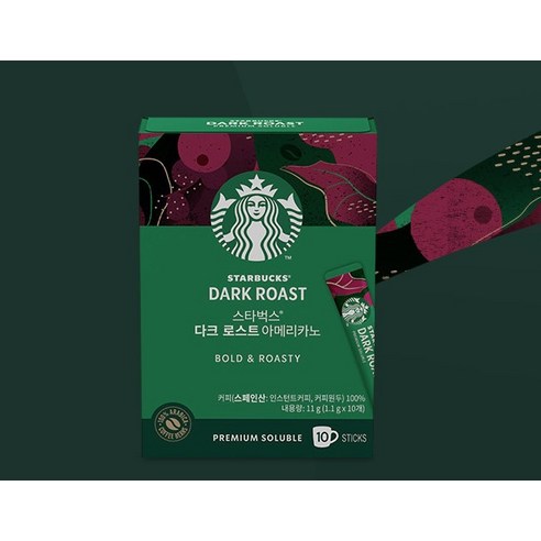 스타벅스 프리미엄 설 로스트 아메리카노 다크 10p + 다크 30p + 미디엄 10p x 2개 + 블론드 10p x 2개 + 머그 그린 350ml 선물세트 후기 분석 - 미디엄 로스트 상세