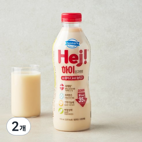 덴마크 하이 요구르트, 750ml, 1개입, 2개
