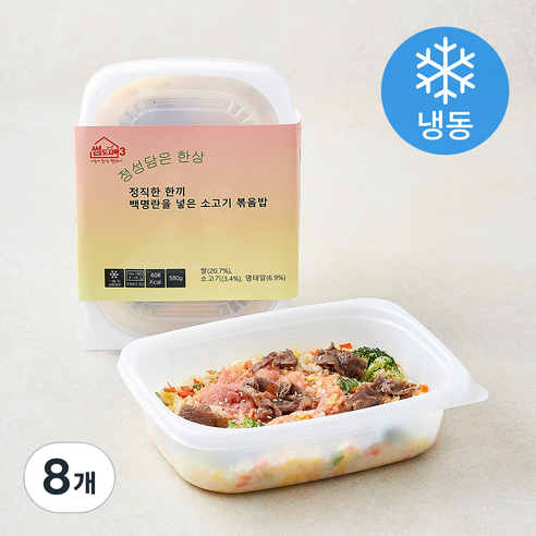 정성담은 한상 정직한 한끼 백명란을 넣은 소고기 볶음밥 (냉동), 290g, 8개