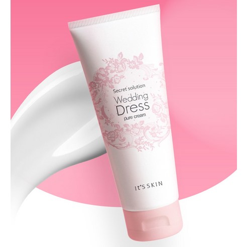 잇츠스킨 시크릿 솔루션 웨딩드레스 퓨어 톤업크림 100ml, 1개 후기 분석 - 발림성 체크